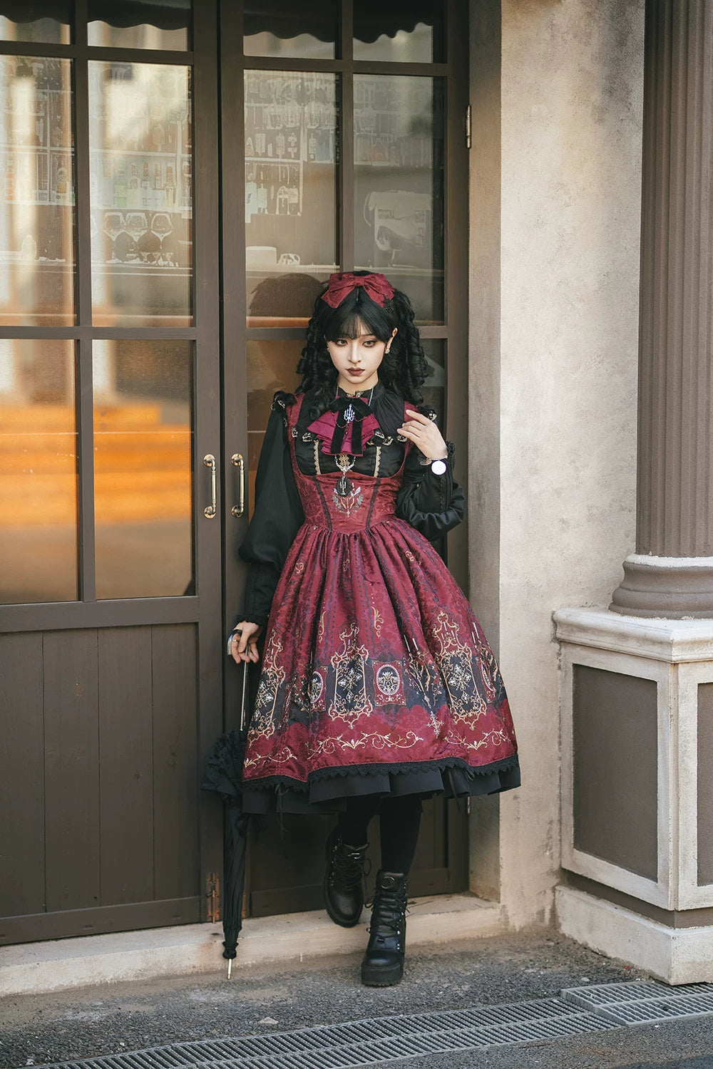Blood Night Lamplighter Gothic Vintage Lolita Bustier JSK Dress