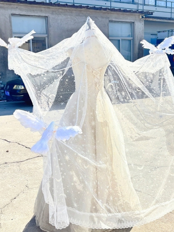 Electric Bird Veil Lolita Tea Party Show Styling Set