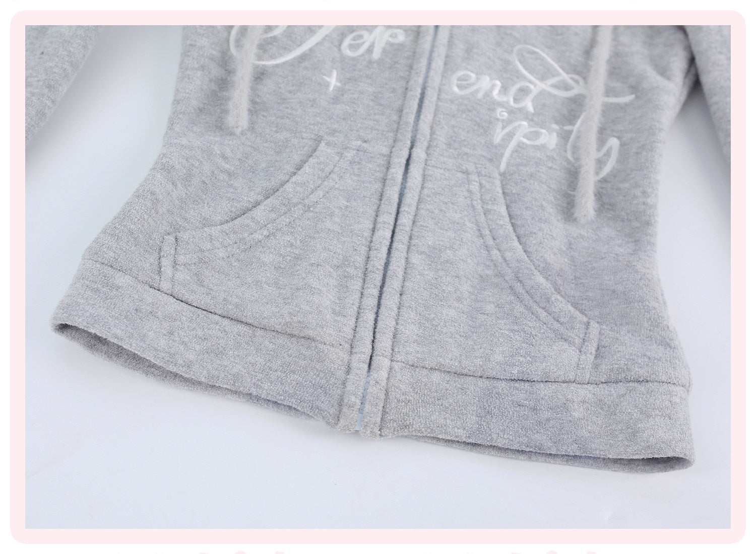 Grey Domain Star Dream Grey Lace Hooded Cardigan Jacket Skirt Set