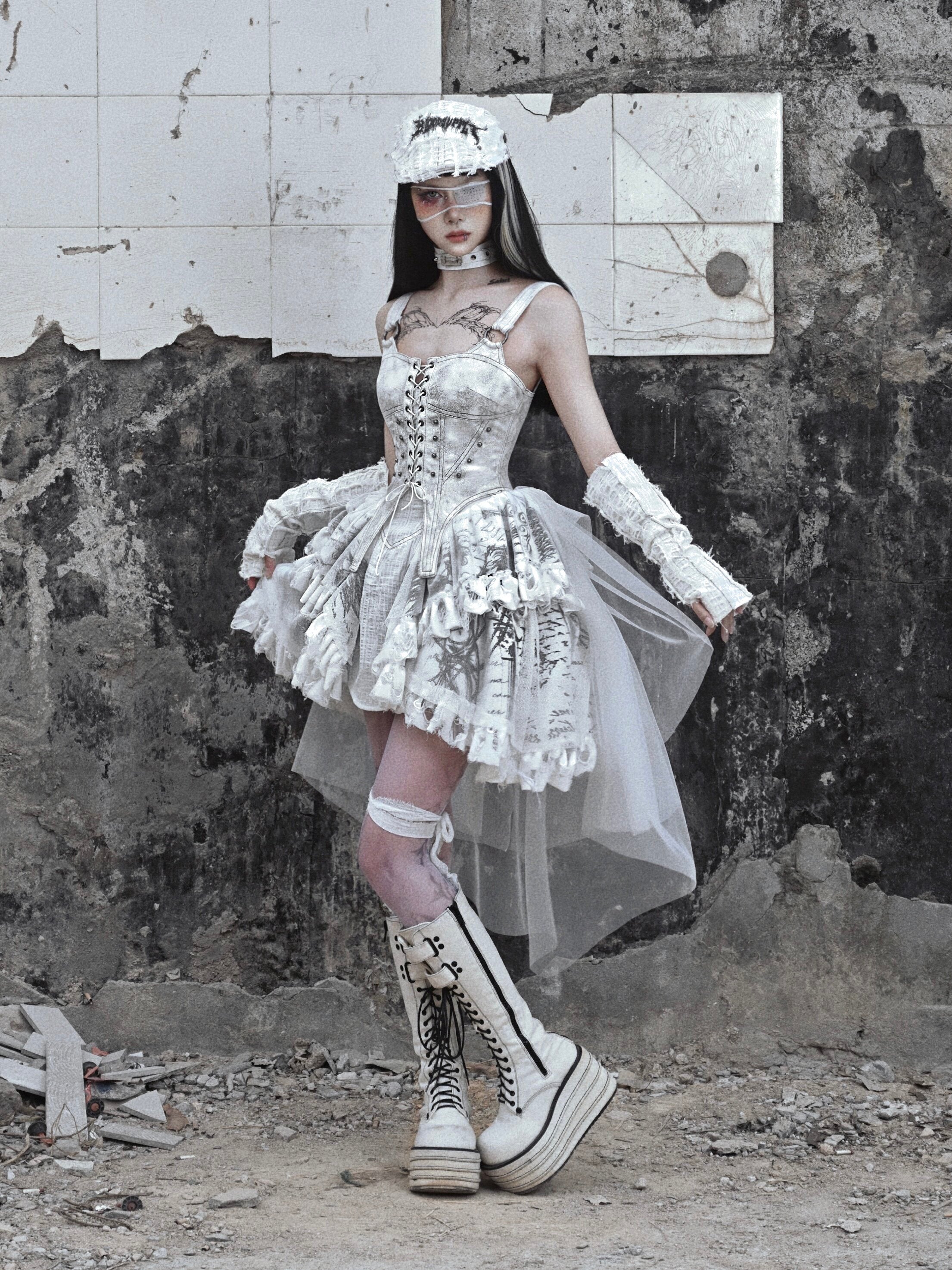 Madhouse Lace-up Cami Dress