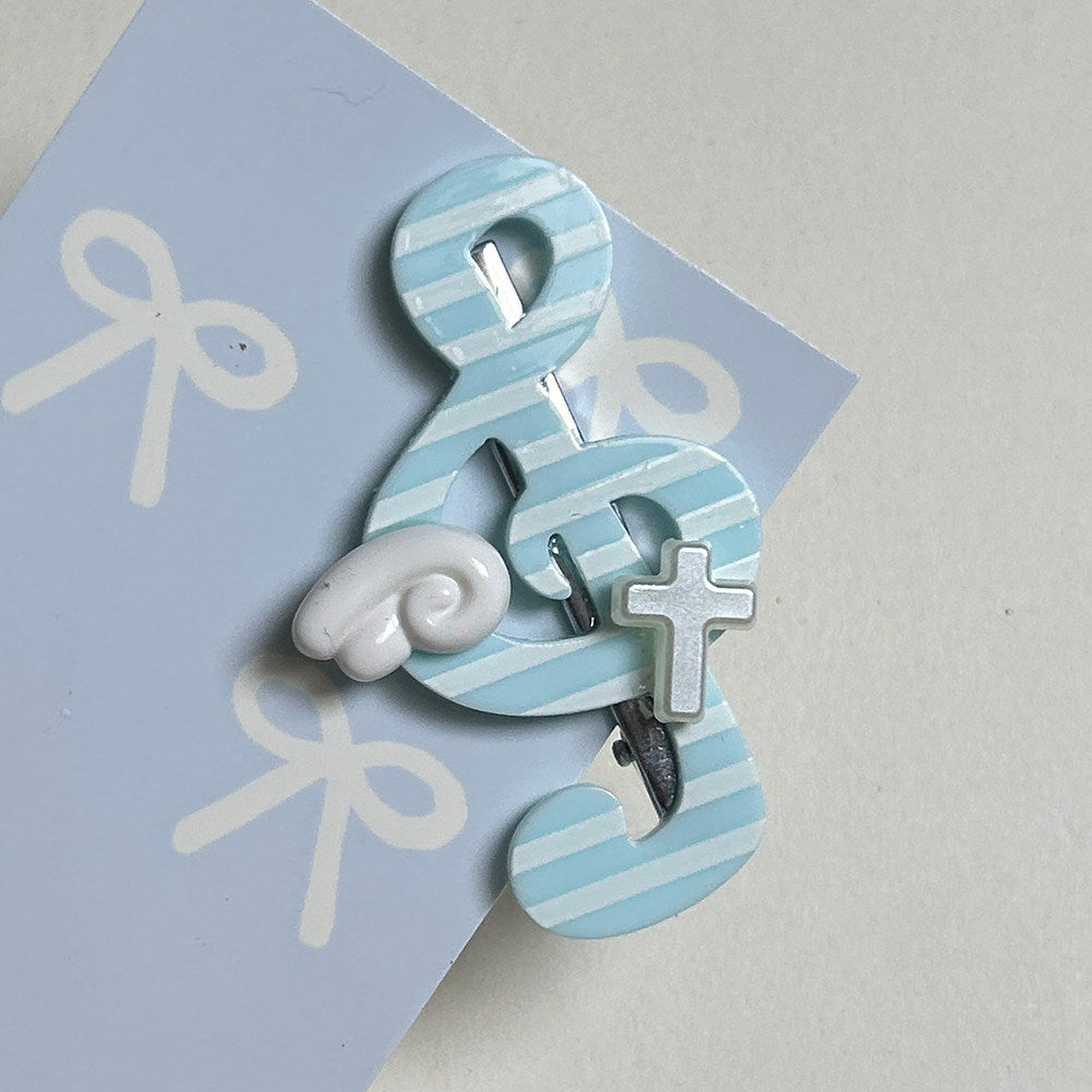 Vintage‑Y2K Lucky Musical Note Hair Clips Retro Girl Hair Accessories