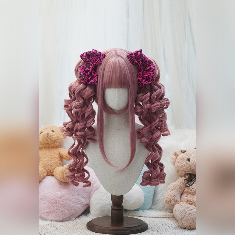 Lolita Vintage Sweetheart Twin Tail Claw Clip Spring Curl Wig