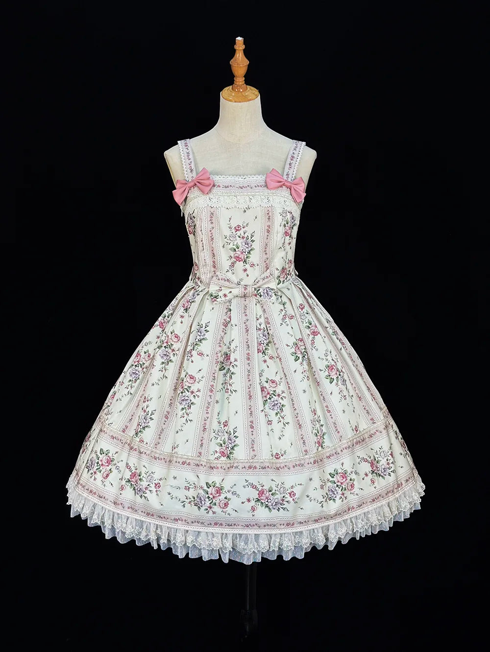 Susans Garden Pastel Floral Lolita Box Pleat JSK Dress Set