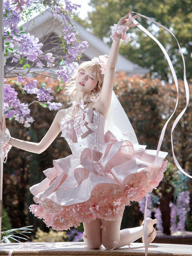 Satin Fantasy Lolita Short Length Cocktail Dress