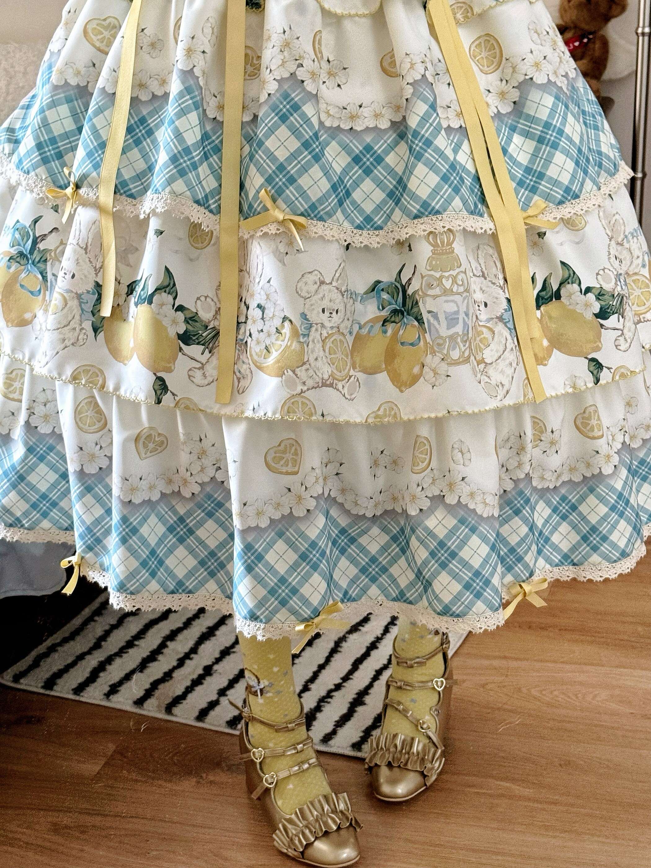 Lemon Summer Lolita OP Dress Set
