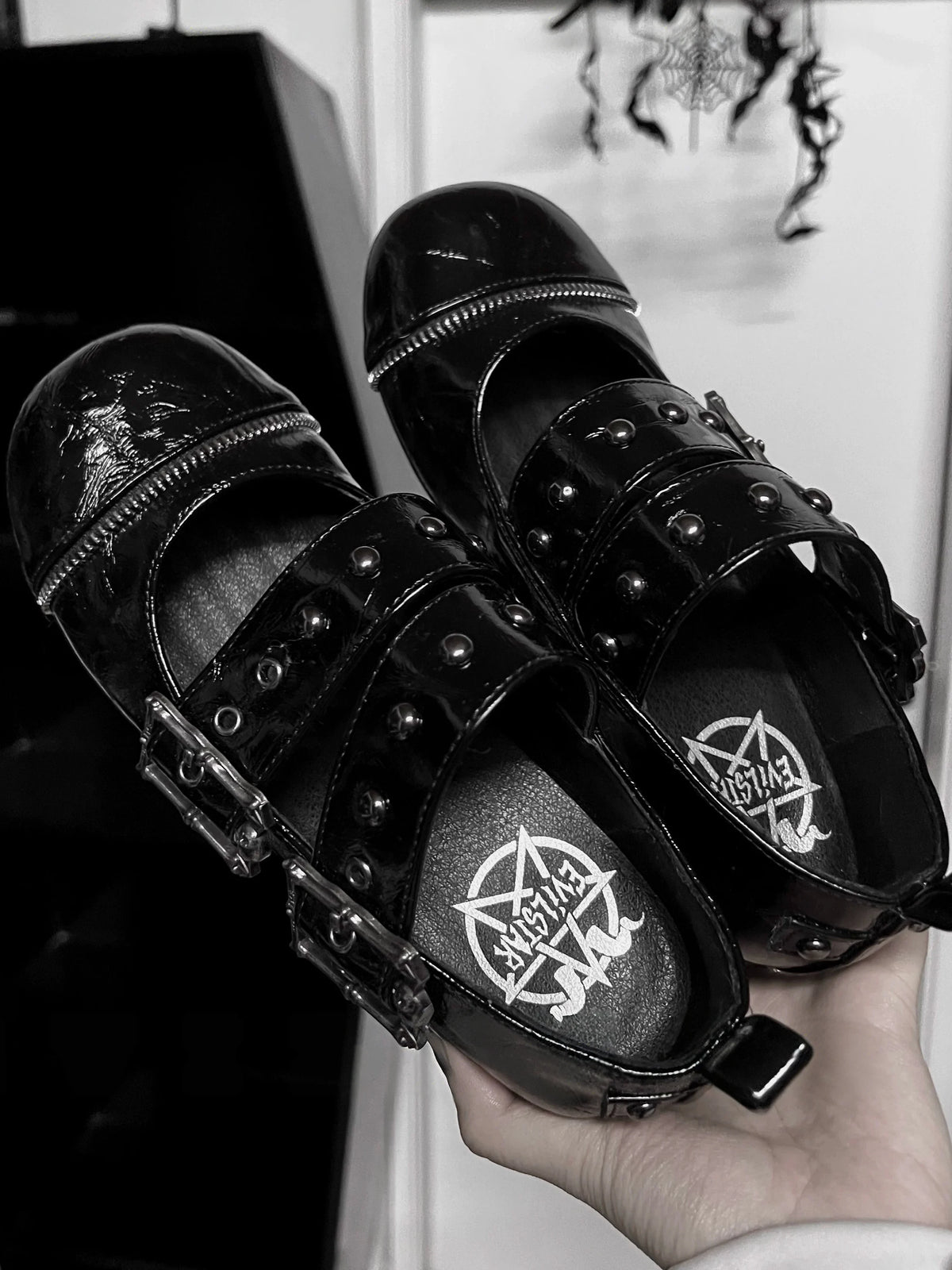 Goth Doudin Lolita Dark Punk Low Heel Shoes