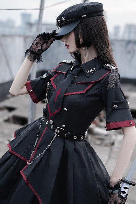 Robe militaire longue "Bites the Dust"