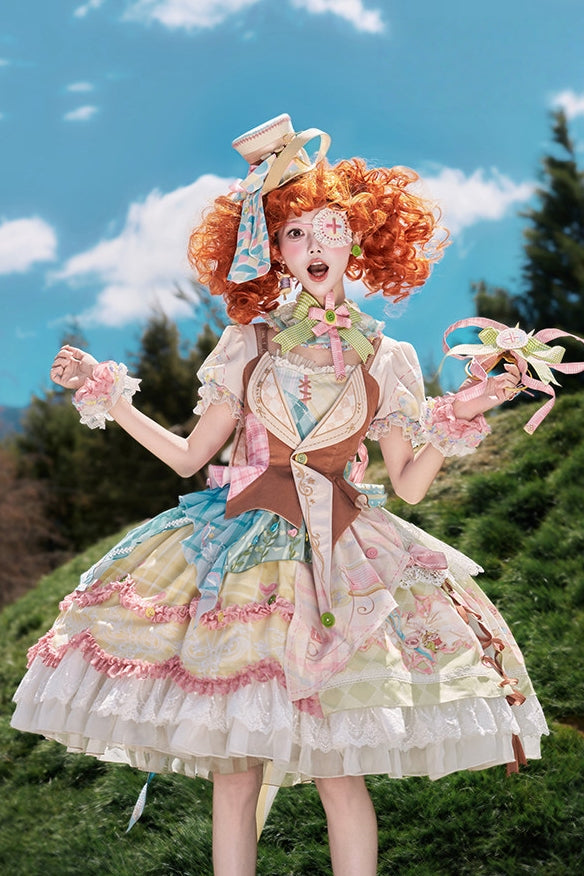 Infinity Warmth Art of Tailoring Lolita Spliced OP Full Set