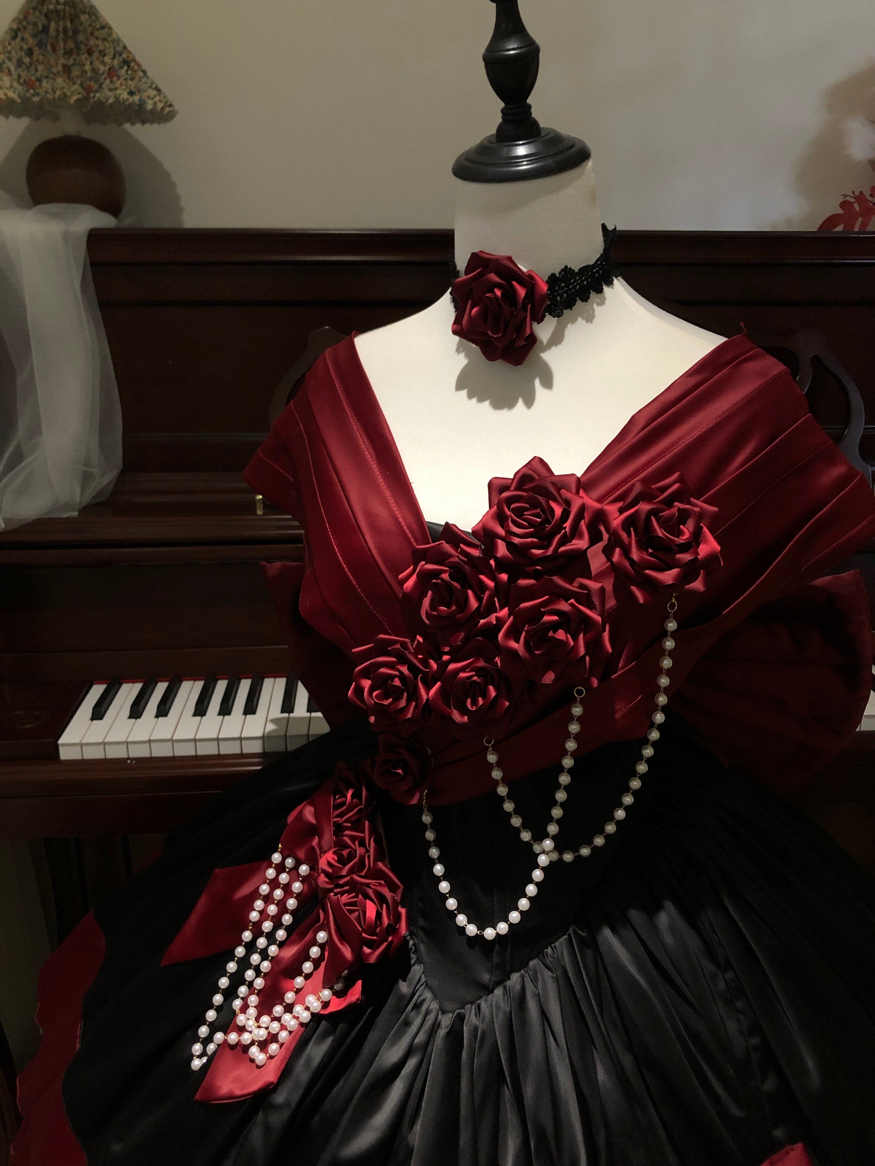 Treasure Chest Rose Lolita Red Dress