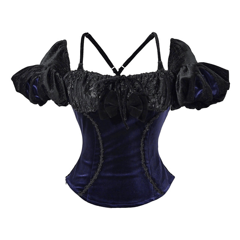 Lolita Dark style Fishbone Velvet Dress LG1009