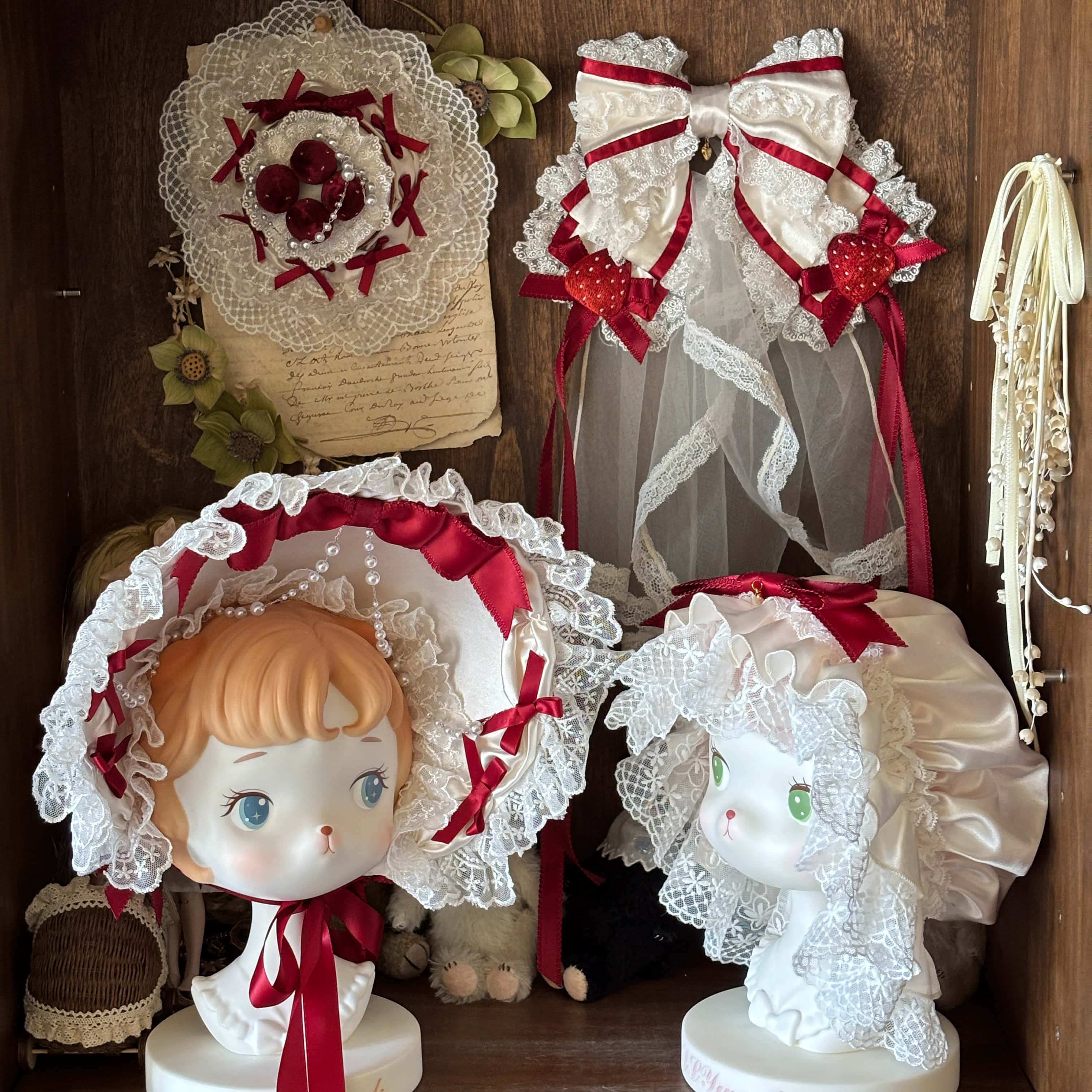 Paria Cream Strawberry Satin Lolita OP Dress