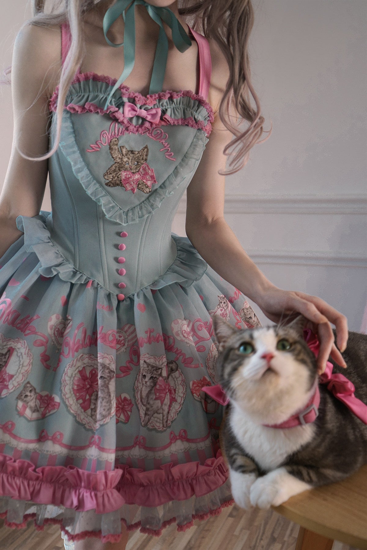 Cupid Kitten Lolita Waist JSK & OP Dress