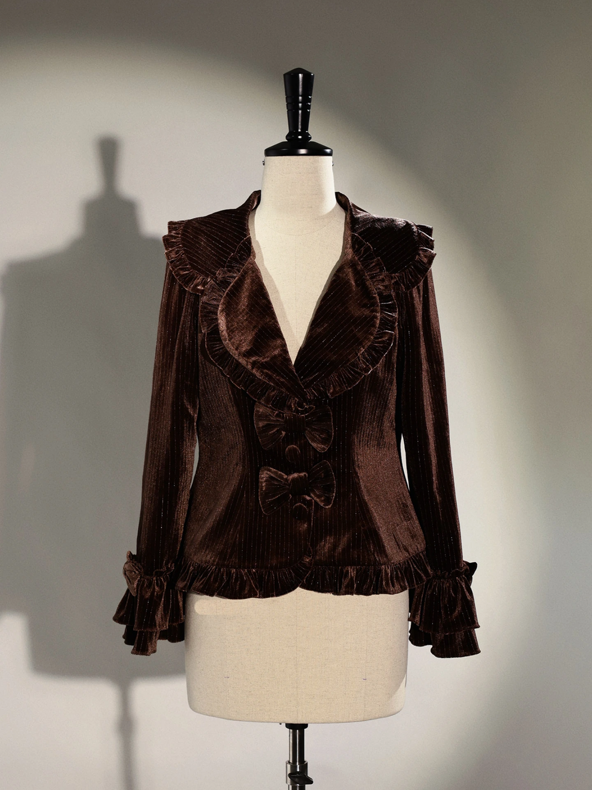 Italian Travelogue Brown British Style Lolita JSK Dress and Blouse