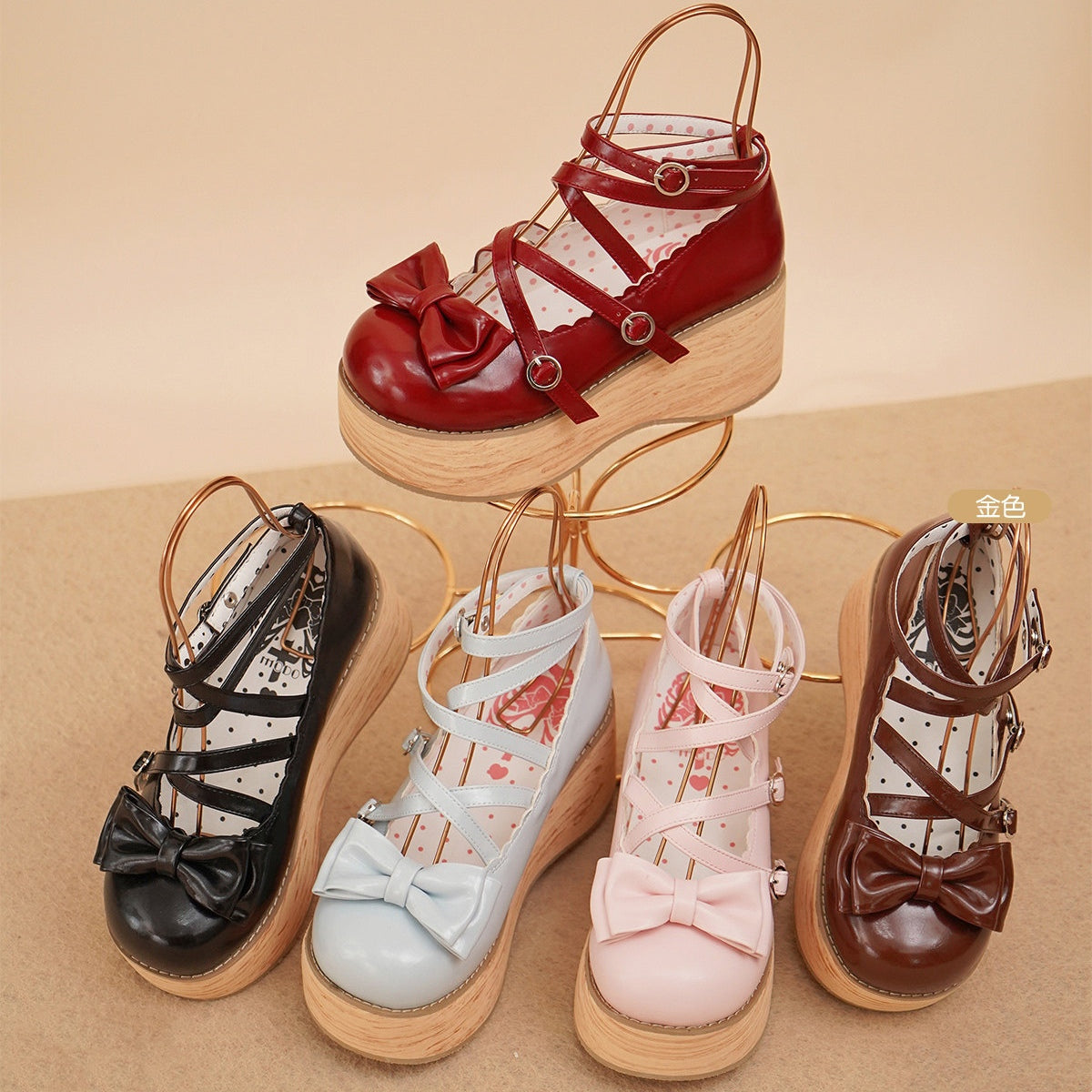 Tarta Tower Japanese Lolita Round‑Toe Platform Shoes