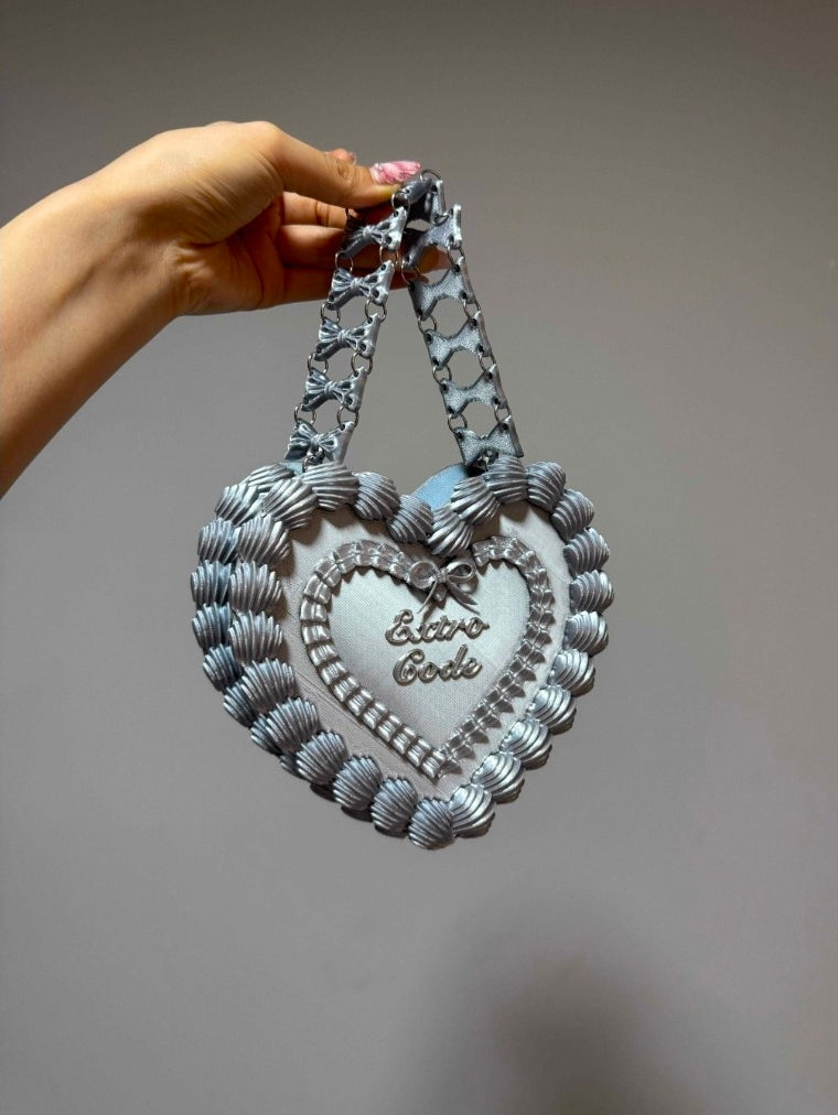 Heart Cake 3D Printed PLA Resin Handbag Crossbody Bag