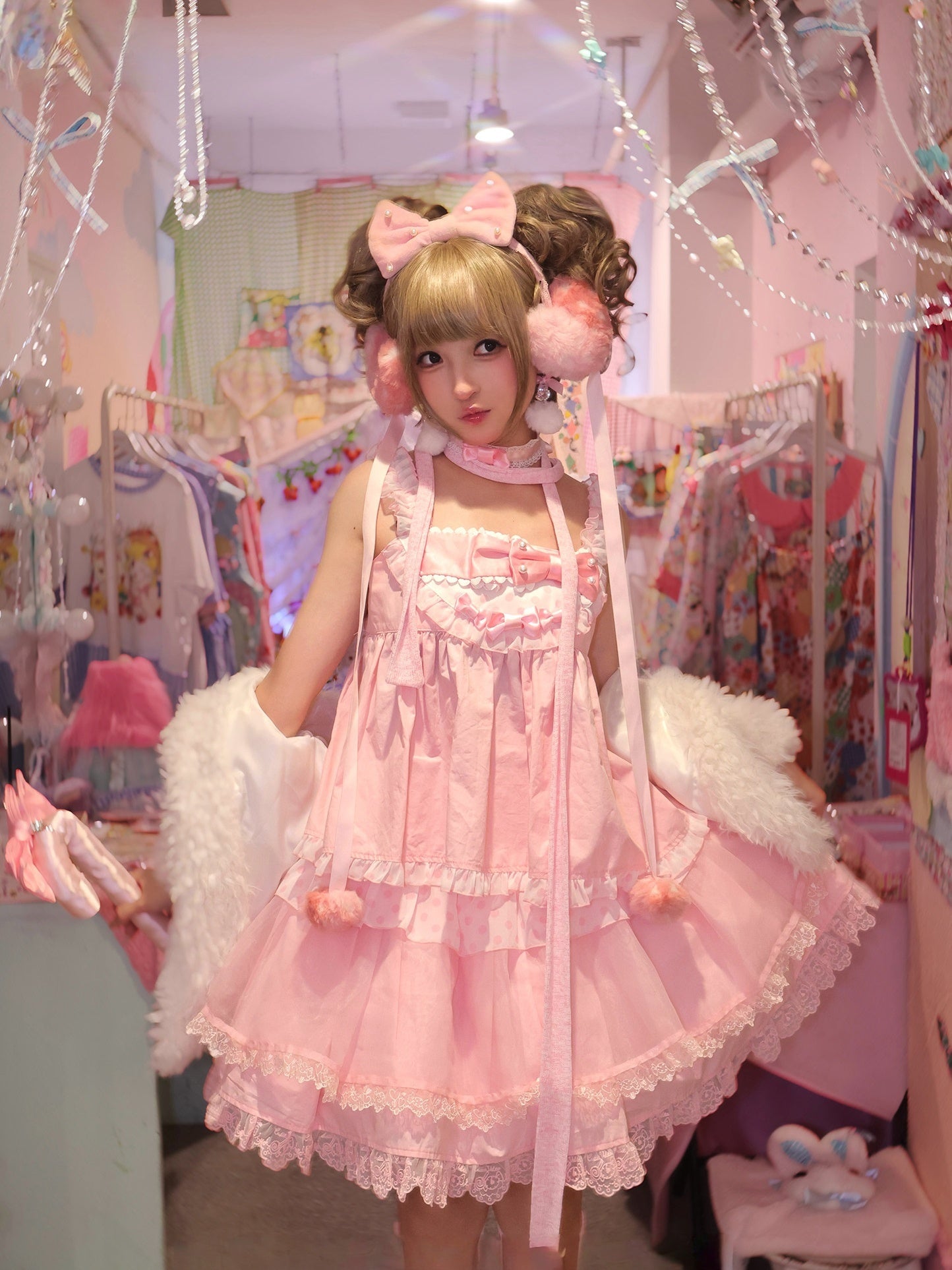 Candy Blog Lolita Pink Top & Skirt Set