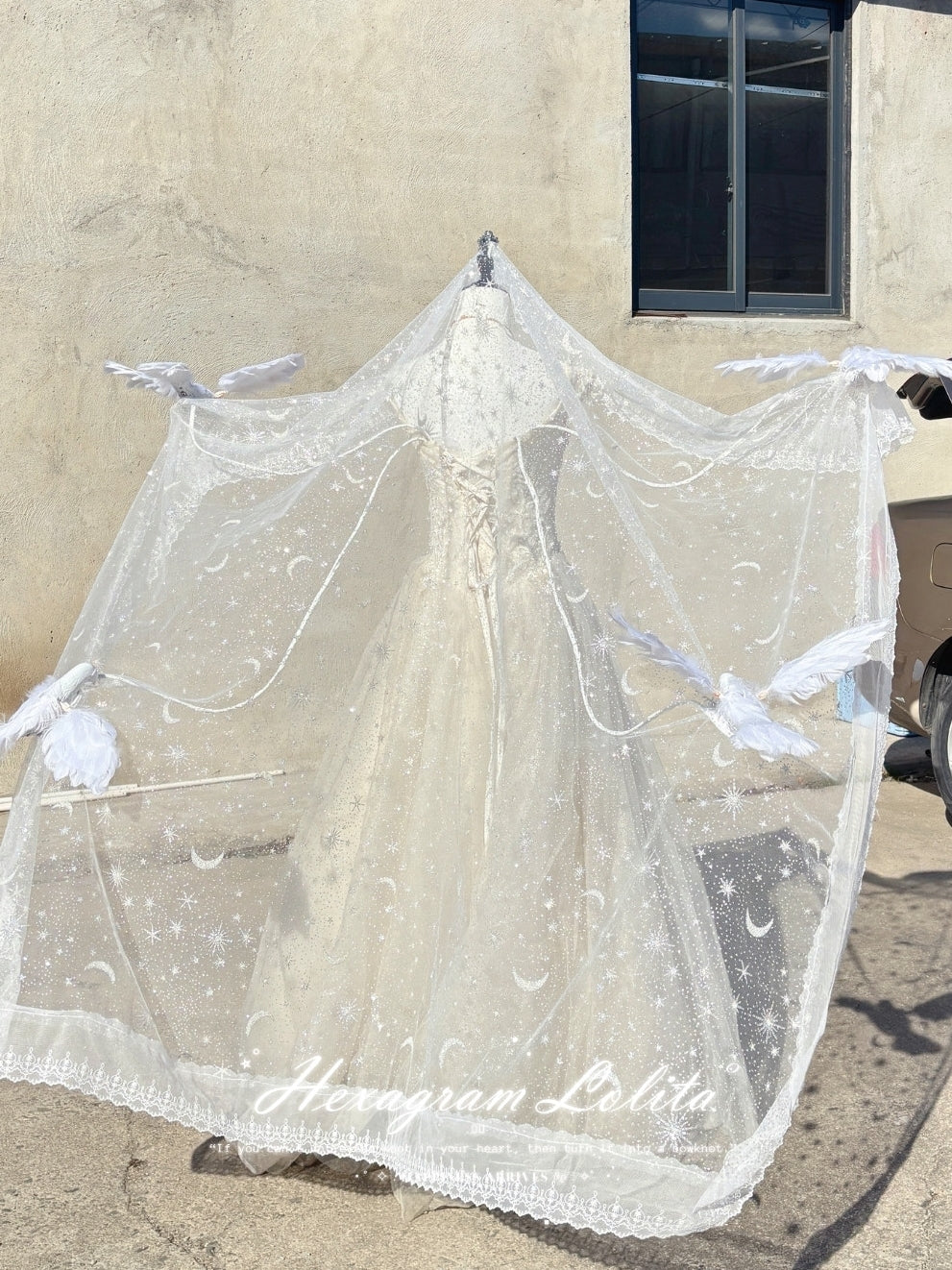 Electric Bird Veil Lolita Tea Party Show Styling Set