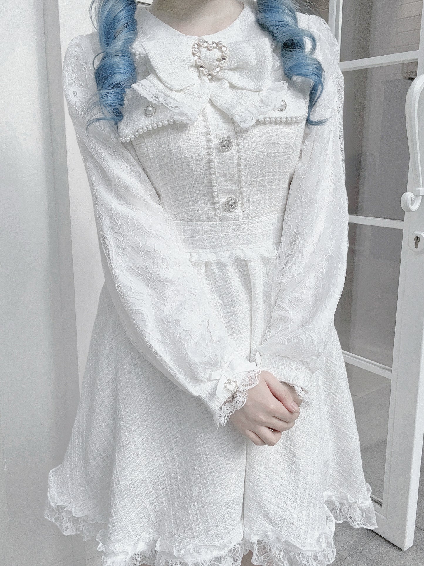 Lolita Japanese-Style Bows Tweed Dress LR1007