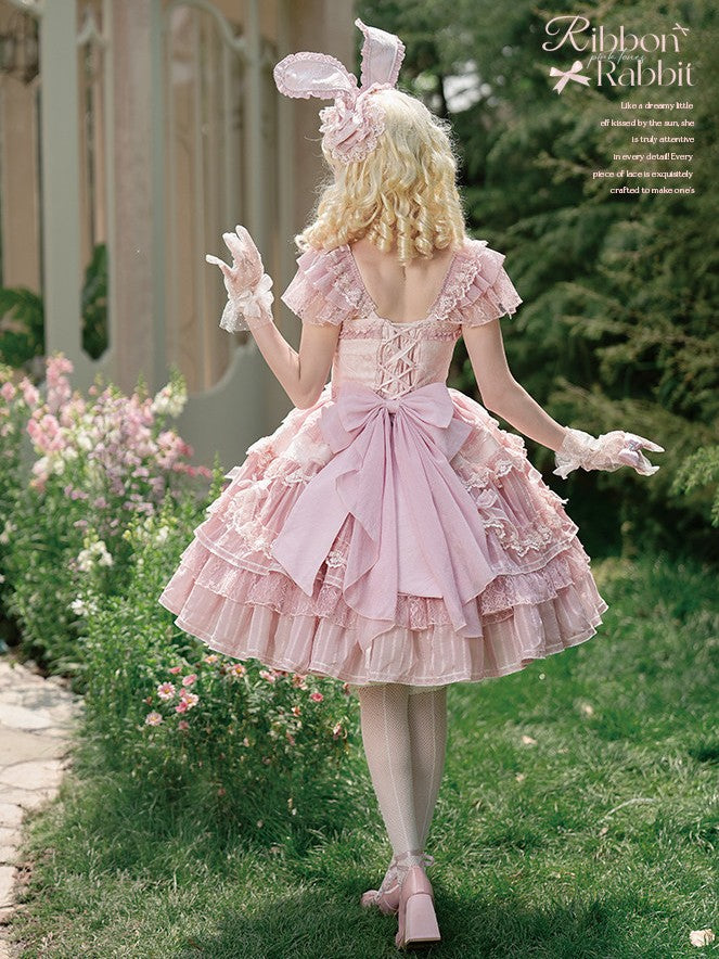 Ribbon Rabbit Lolita Pink JSK Dress