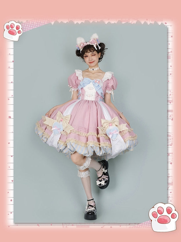 Super Sweet Lolita Girly Pink OP Dress