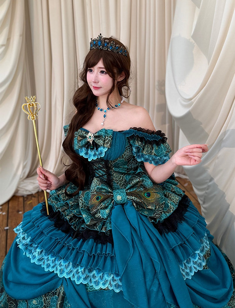 Spirit Peacock Princess Evening Dress