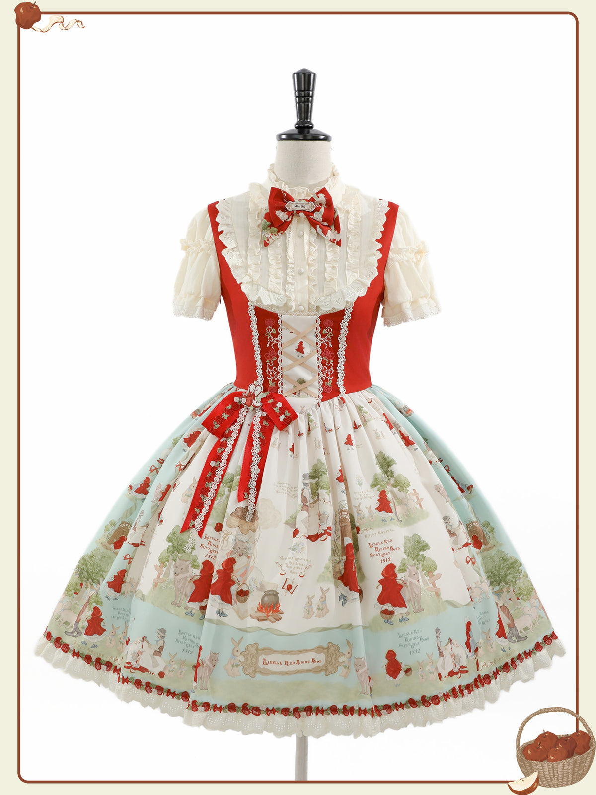 Little Red Riding Hood Original Fairy Tale Style Lolita Bustier JSK Dress