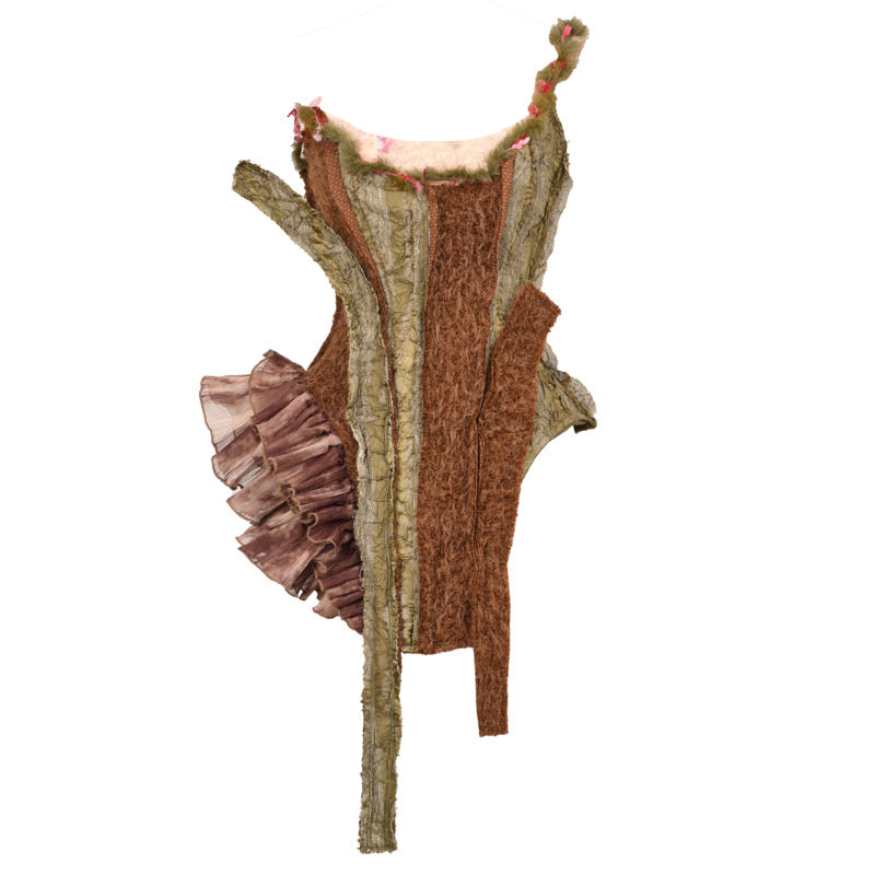 Lolita Elegant Fishbone Vest Ruffled Outfit set LG1018