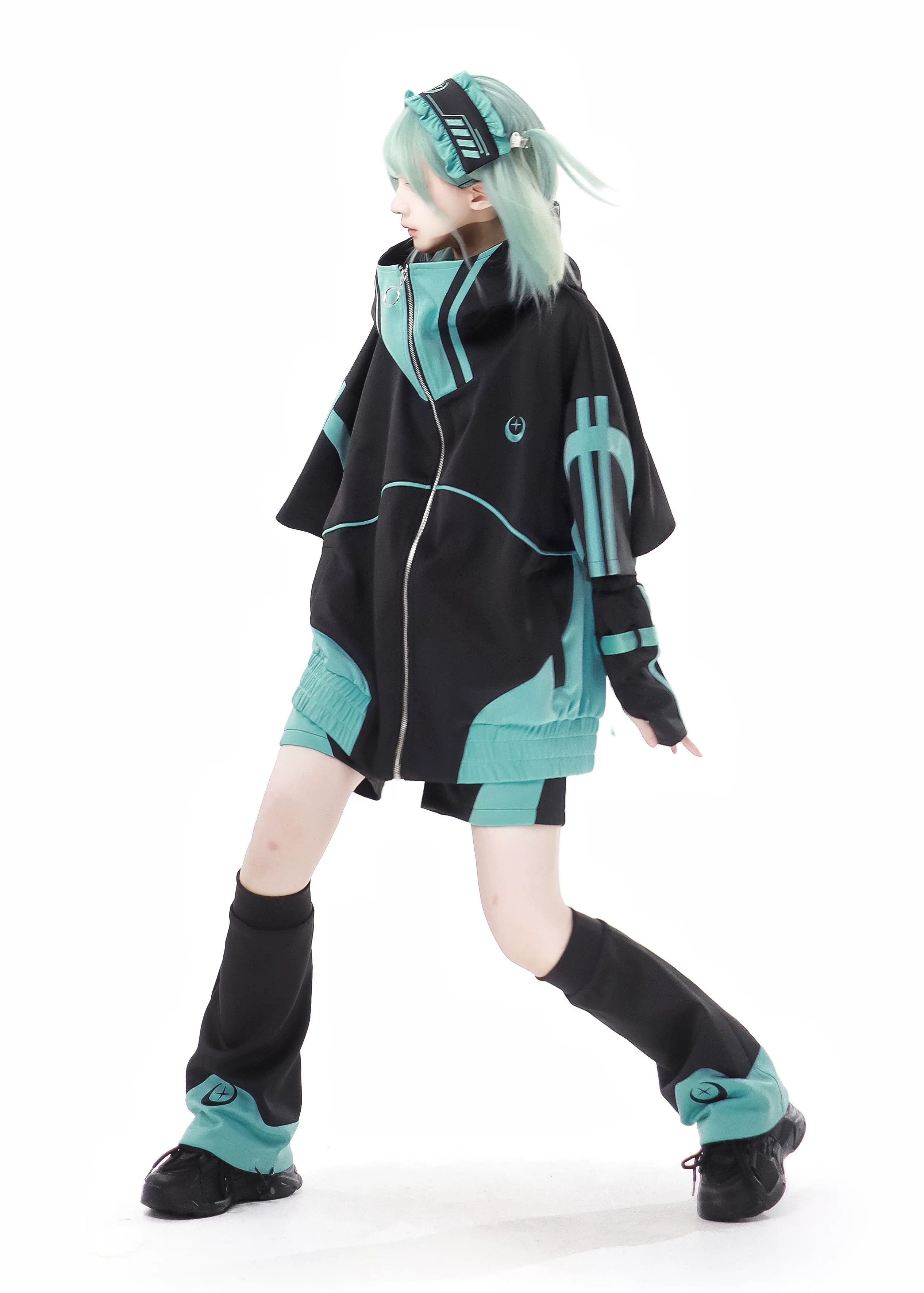 Star Signal Anime Graphic Short-Sleeve Techwear Set