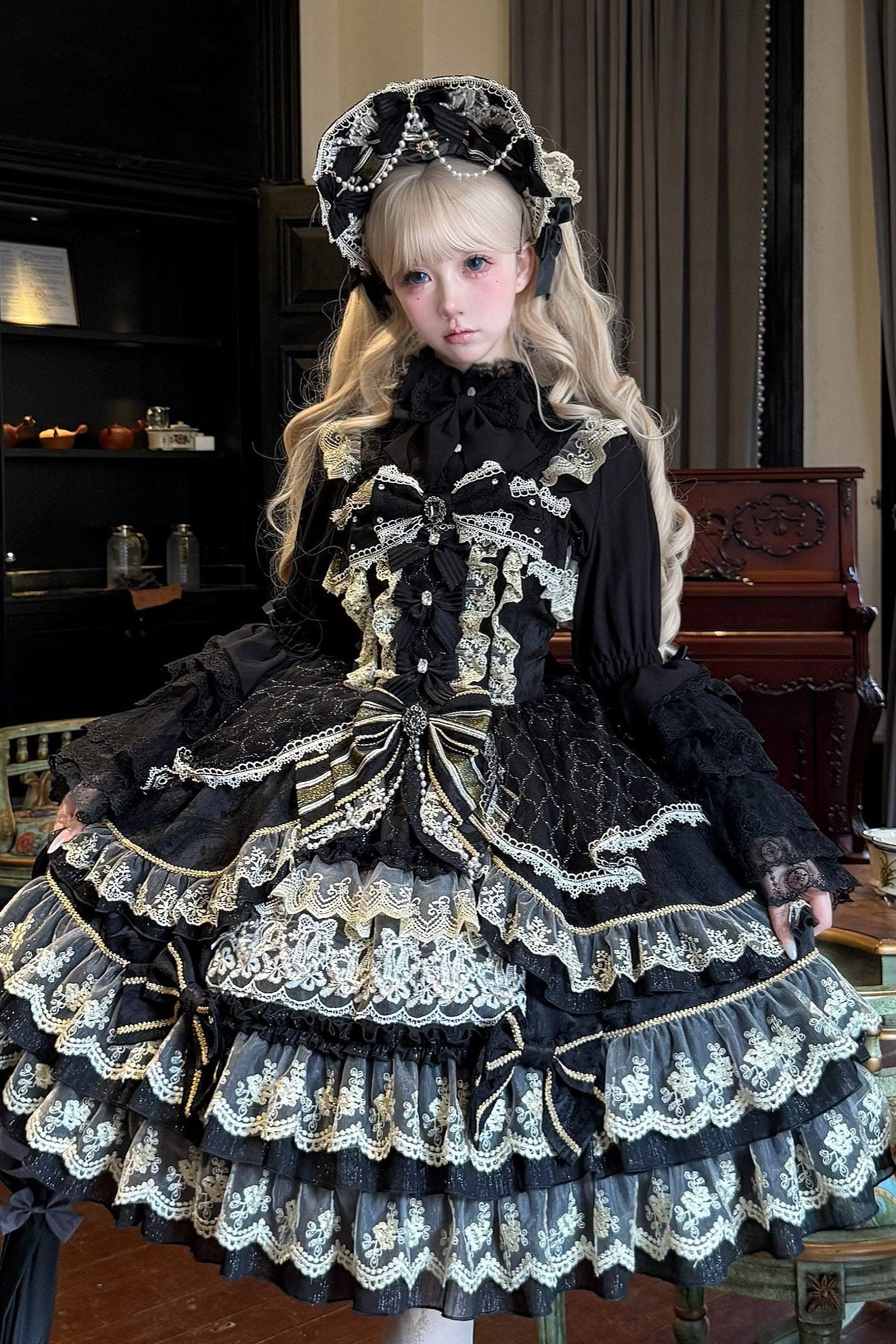 Crown of Gems Lolita Blue JSK Dress