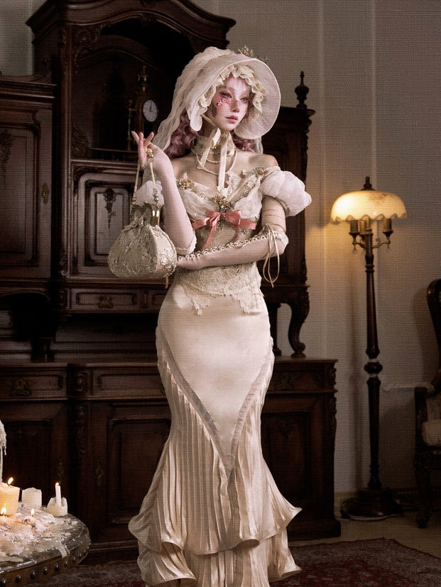 Cupid's Verse Casket Rococo Corset & Mermaid Skirt Set
