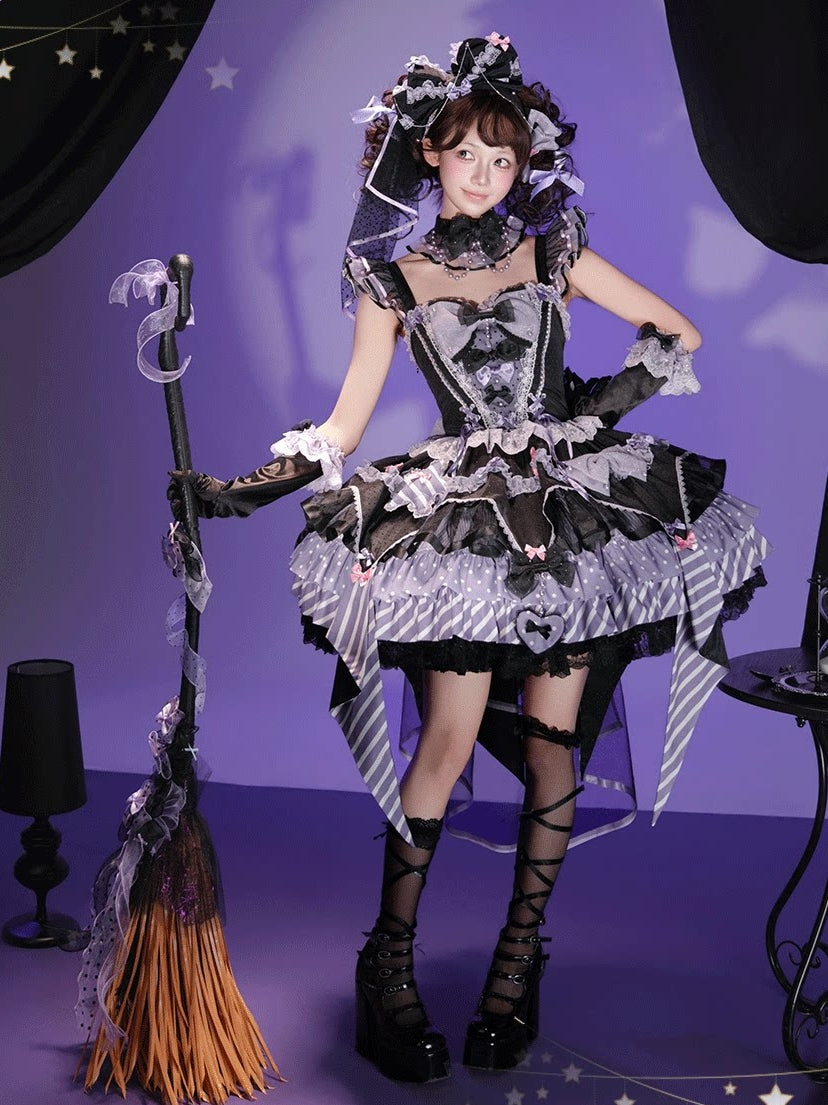 Night of Witchcraft Gothic Lolita Halloween JSK Dress Set