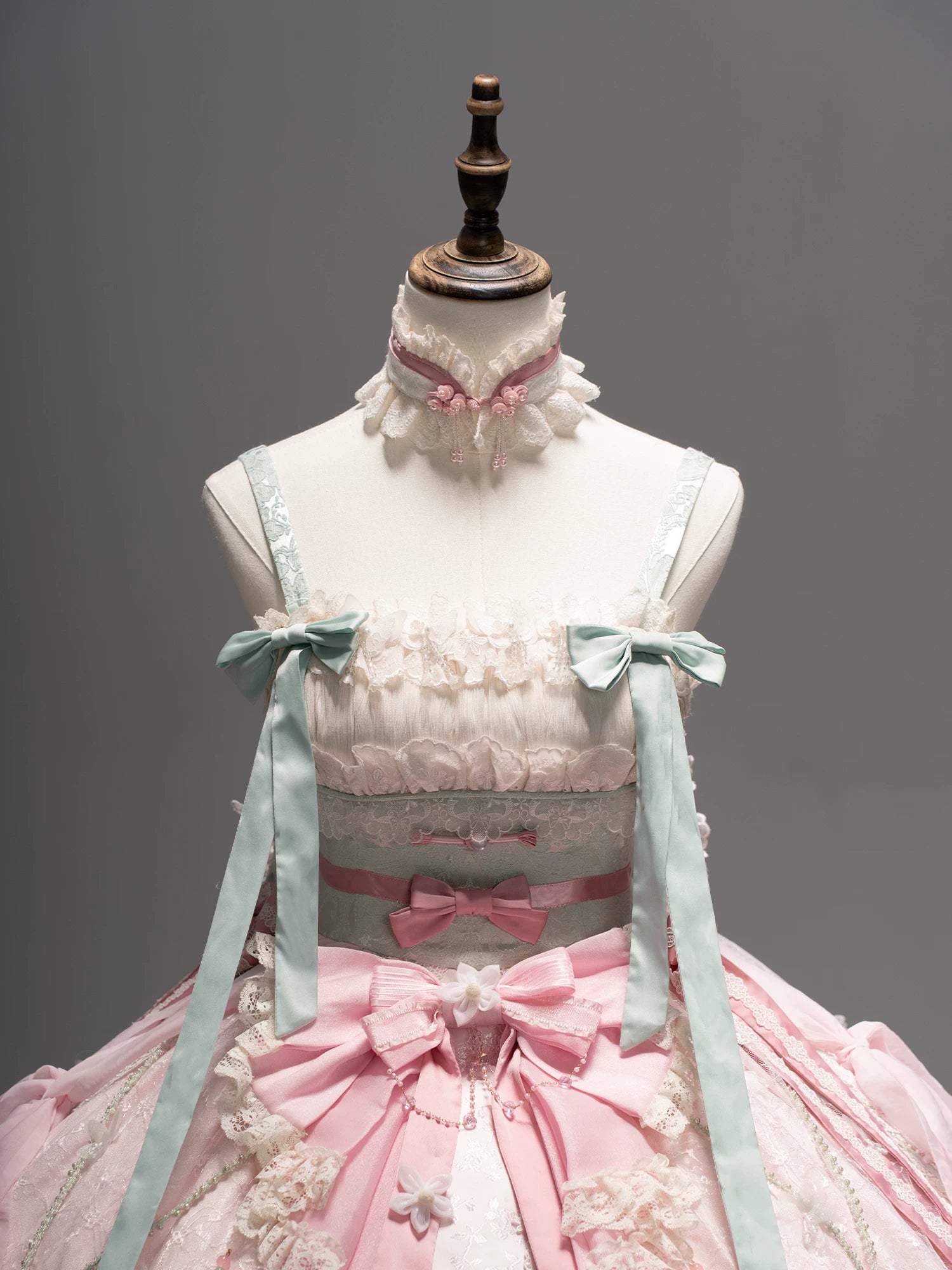 Hibiscus Huadan Pink Wa Lolita Short JSK Dress