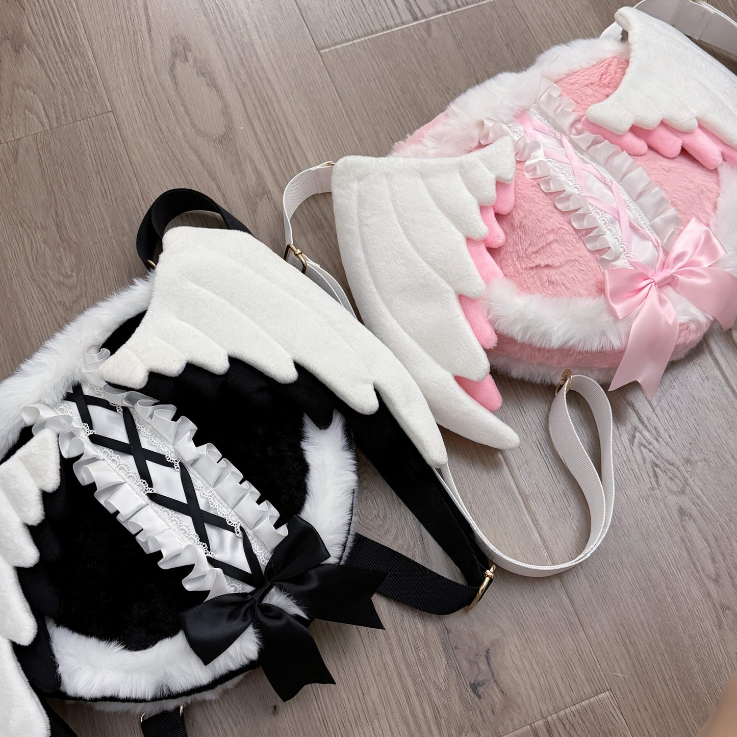 Lolita Punk Y2K Angel Wing Plush Bag LE8002