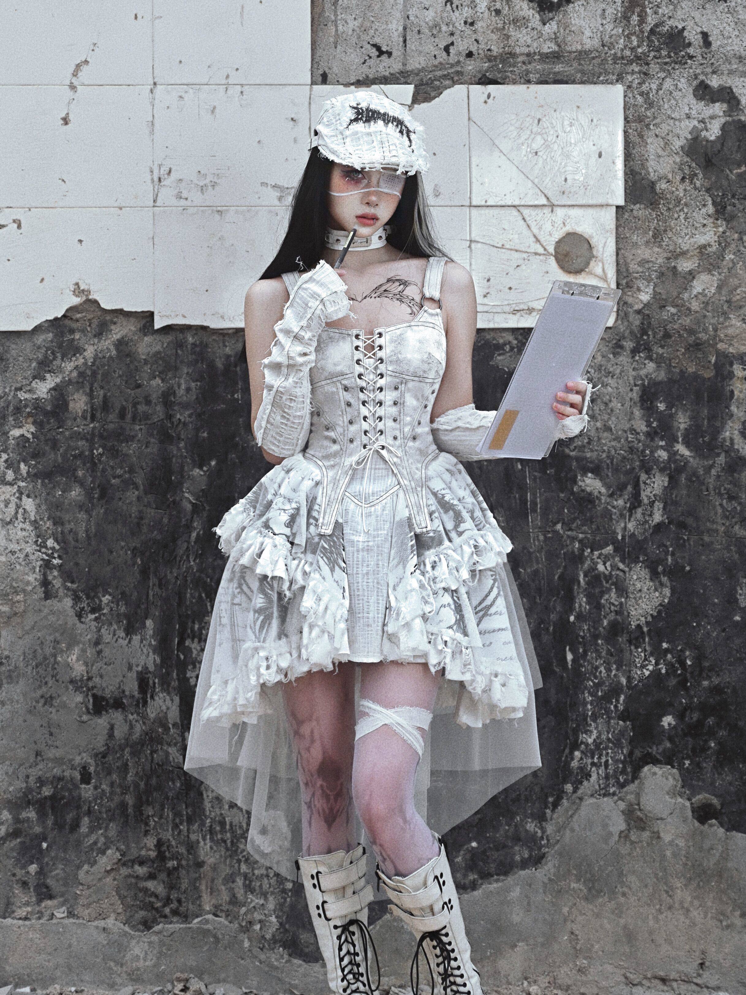 Madhouse Lace-up Cami Dress