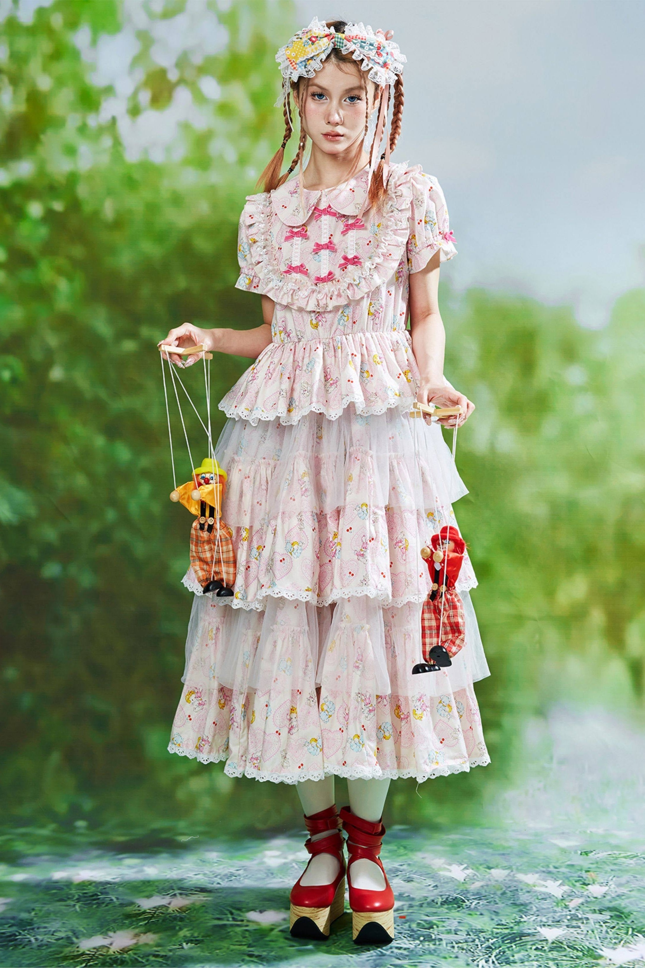 Candy Cottage Showa Retro Pink Dress