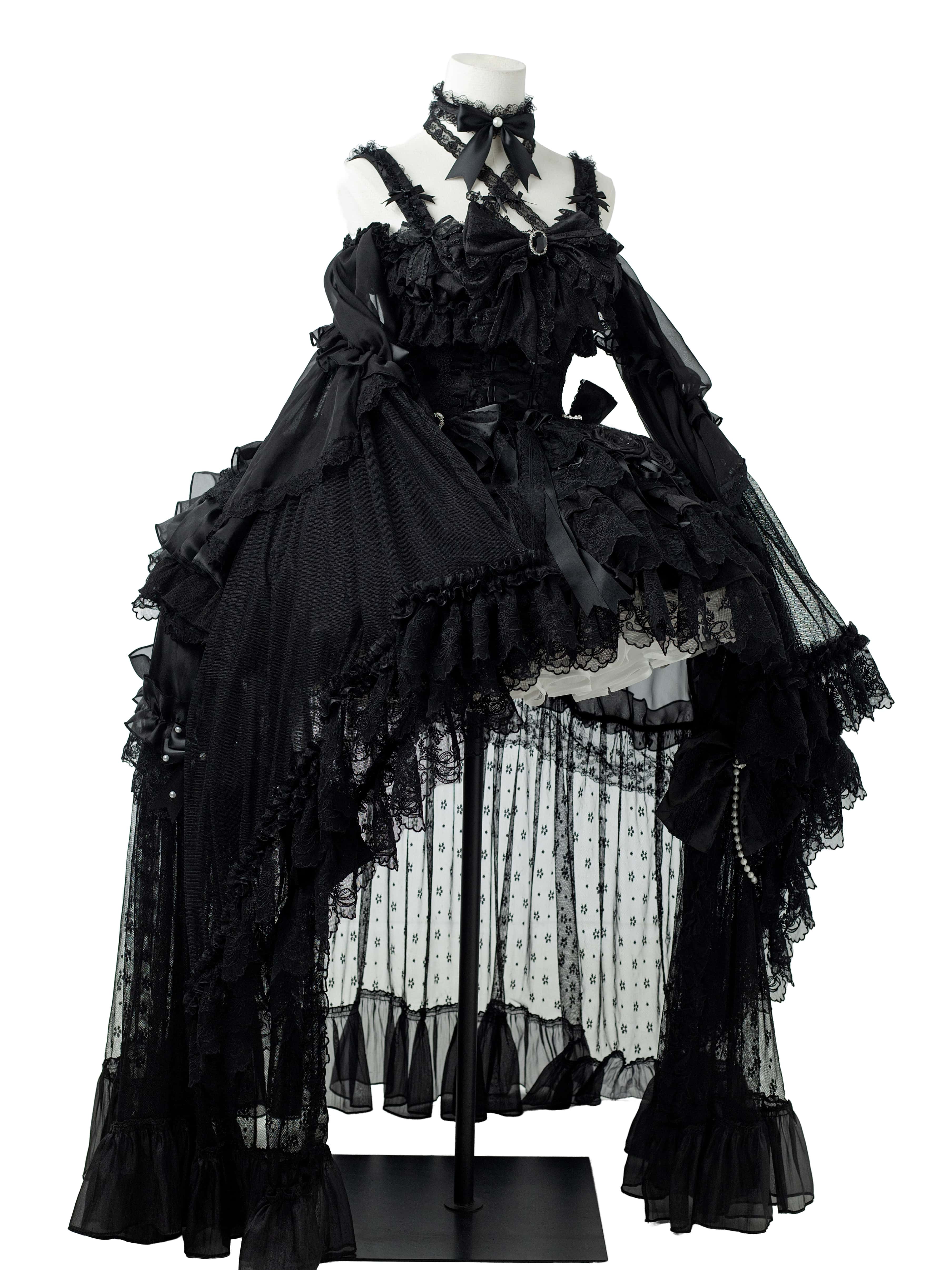 White Rabbit Princess Lolita Gothic Wedding Black JSK Dress