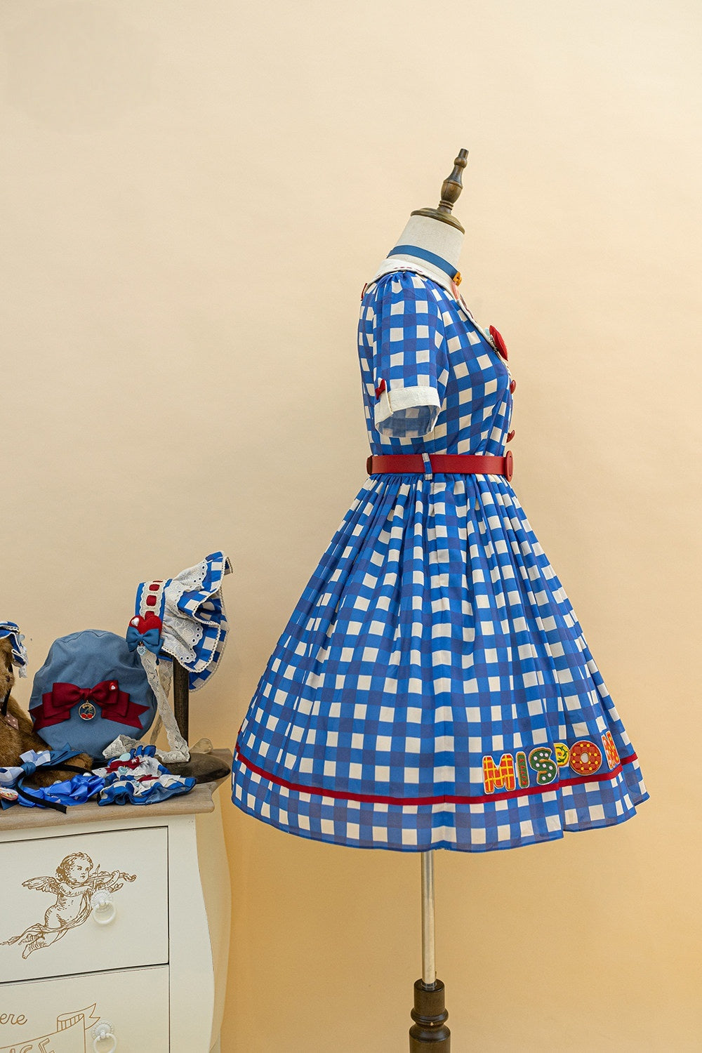 Cat Sweetheart American Retro Sweet Diner‑Style Lolita OP Dress