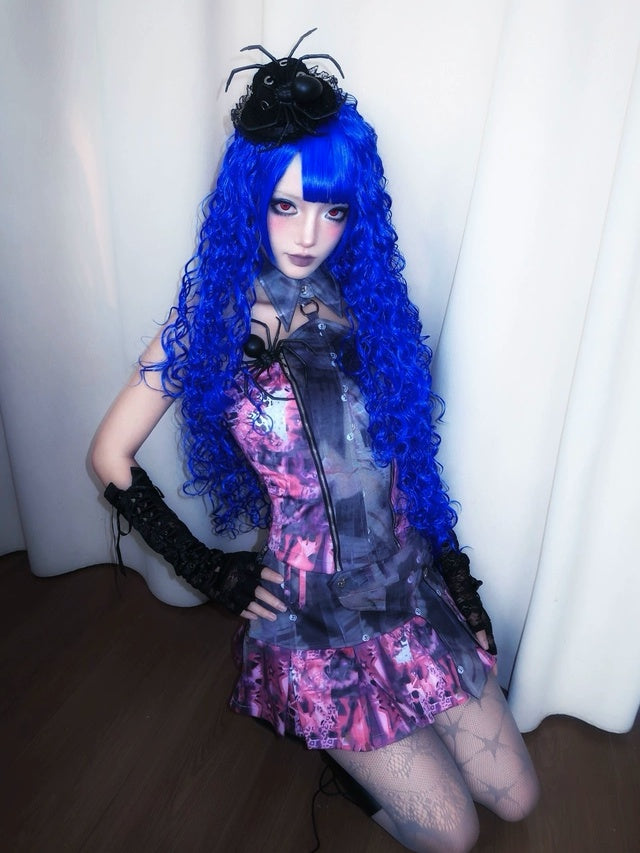 Парик Lolita Gothic Visual Kei с кудрявыми прядями LE7037