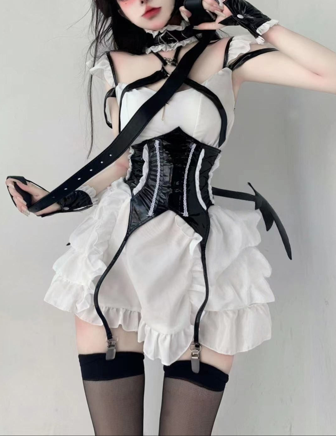 Lolita Little Devil PVC Lingerie Set LE1054