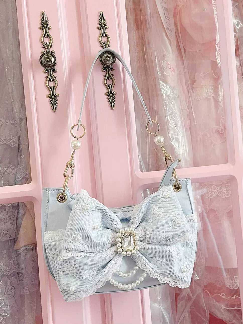Lace Love Lolita Bow Single Shoulder Bag