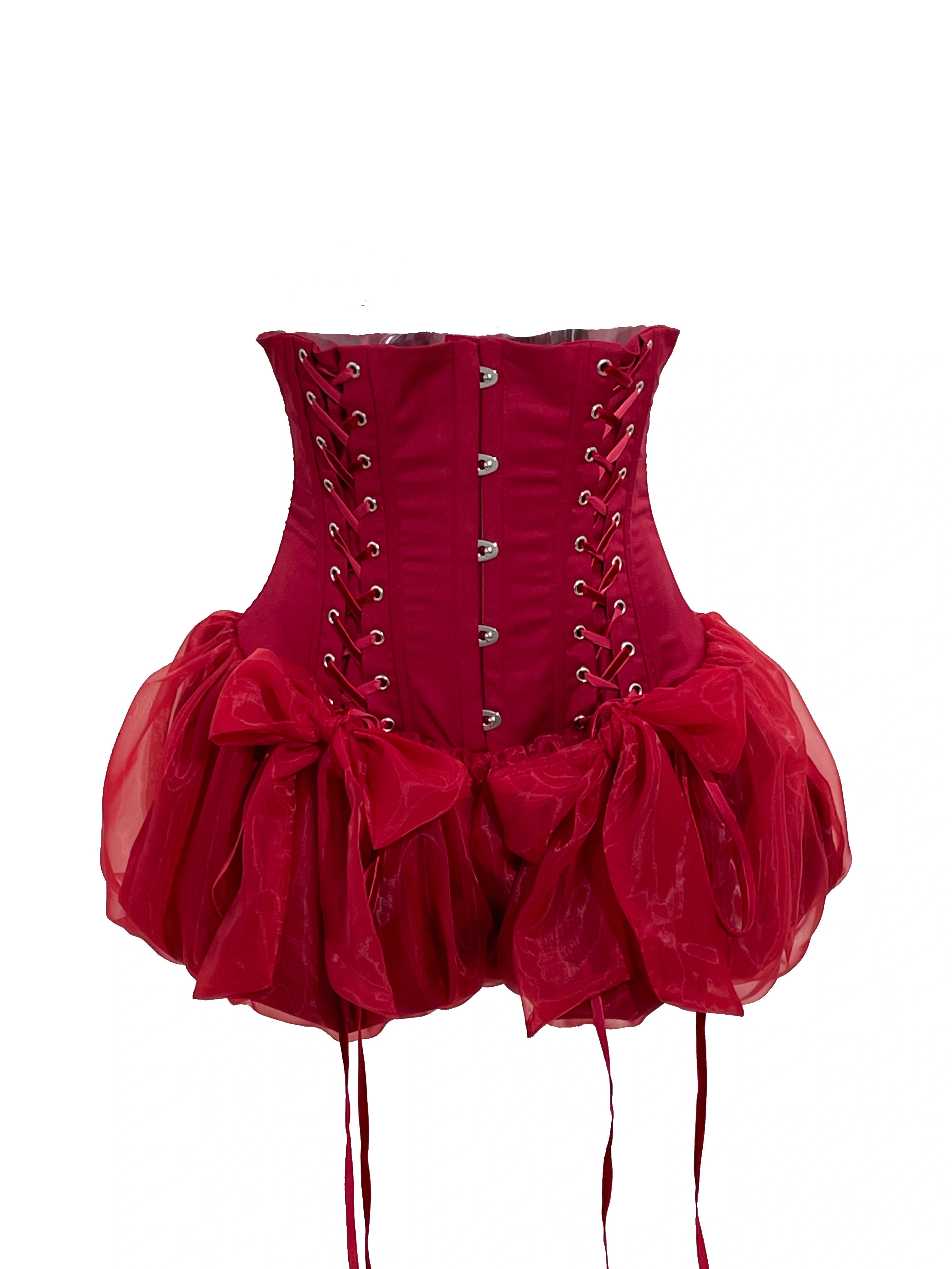 WONKA Gothic Lolita Red Top & Shorts Set