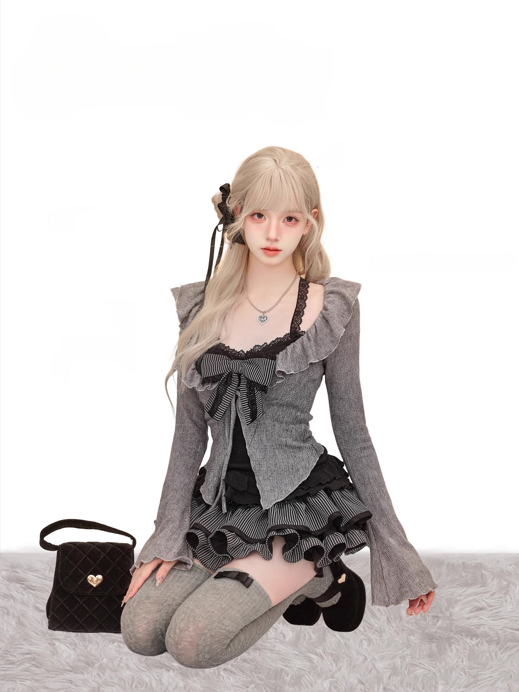Twilight Song Collection Soft Gothic Cami Cardigan & Skirt Set