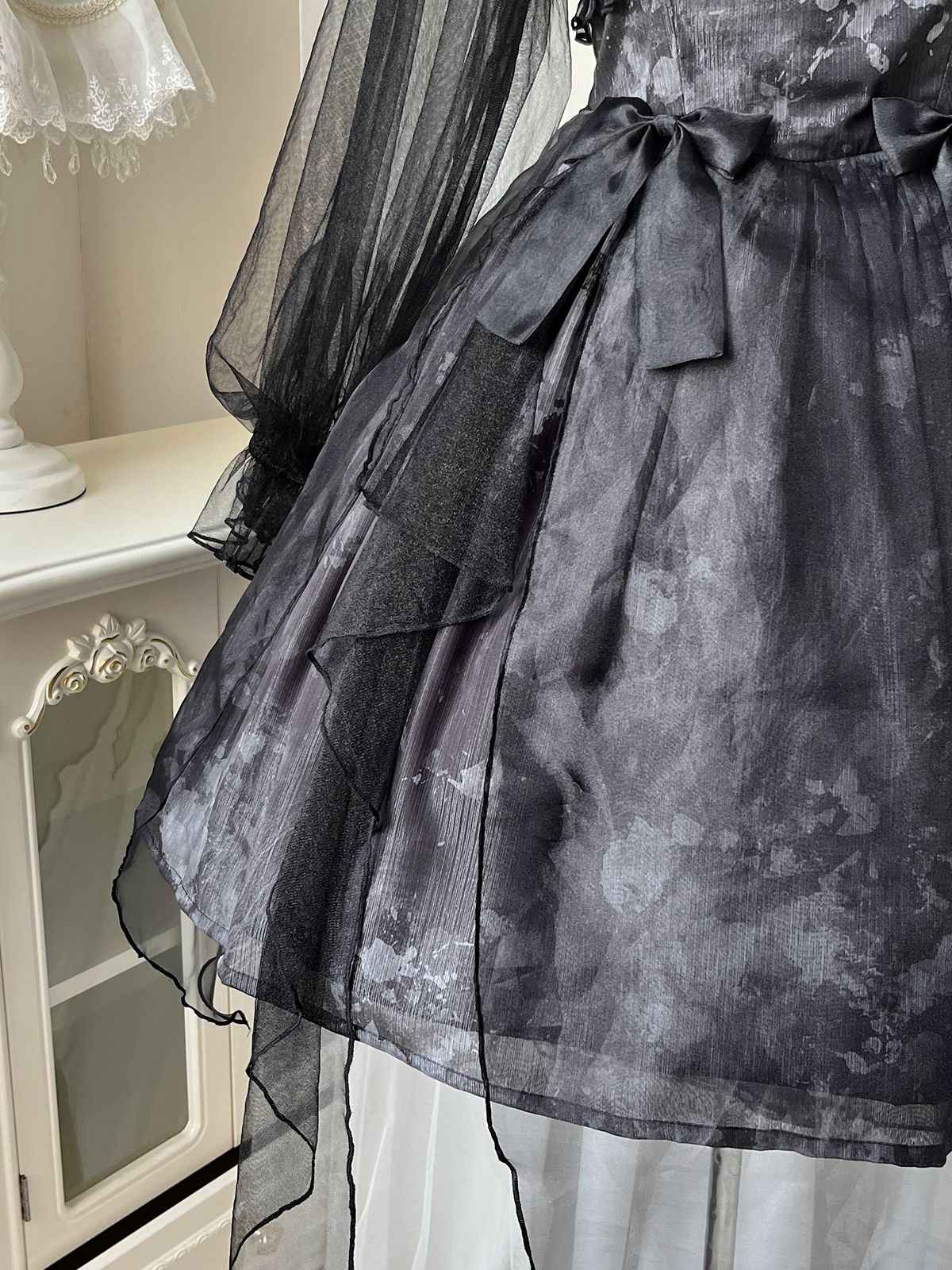 Lolita Dark Style Chiffon Dress LG1034