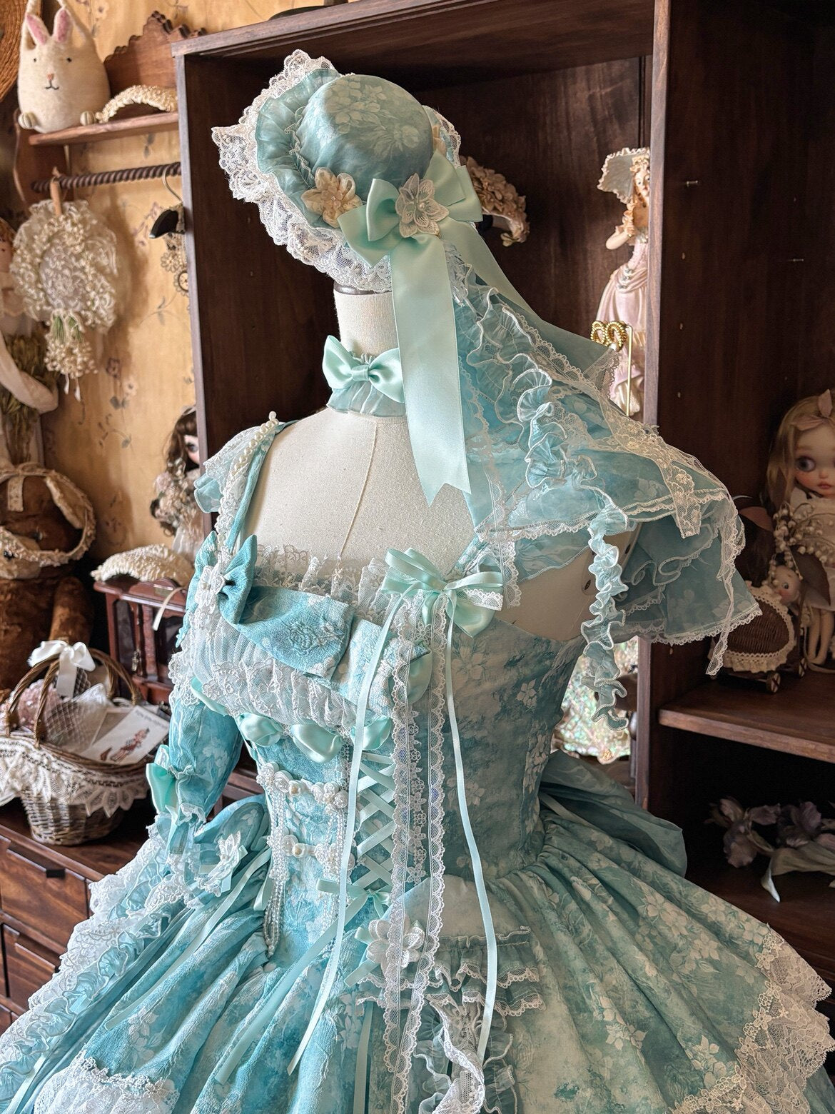 Jellyfish Pear Blossom Daily Lolita Blue JSK Dress
