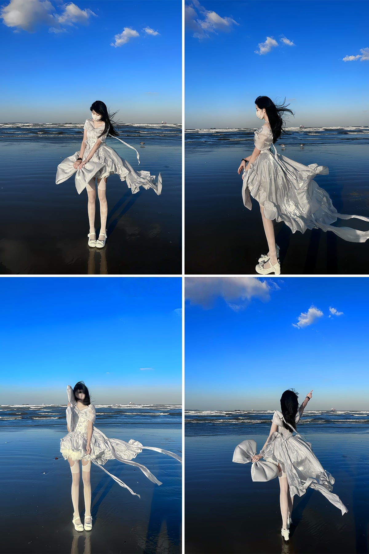 Lolita Silver White Princess Dress LC1013