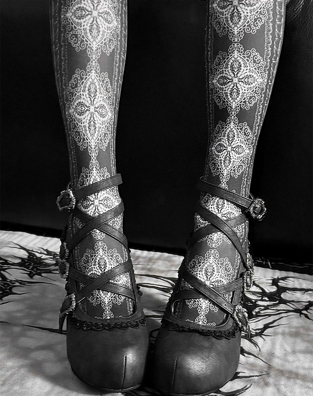 Sacred Bone Diary Skeletal Hand Heel Gothic Lolita Heels