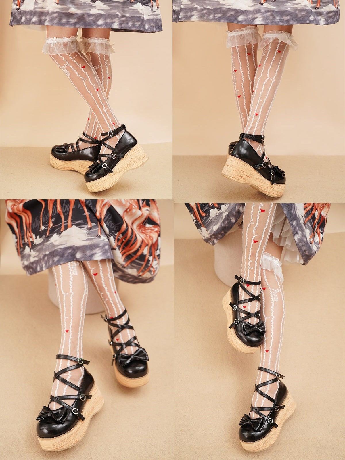 Tarta Tower Japanese Lolita Round‑Toe Platform Shoes