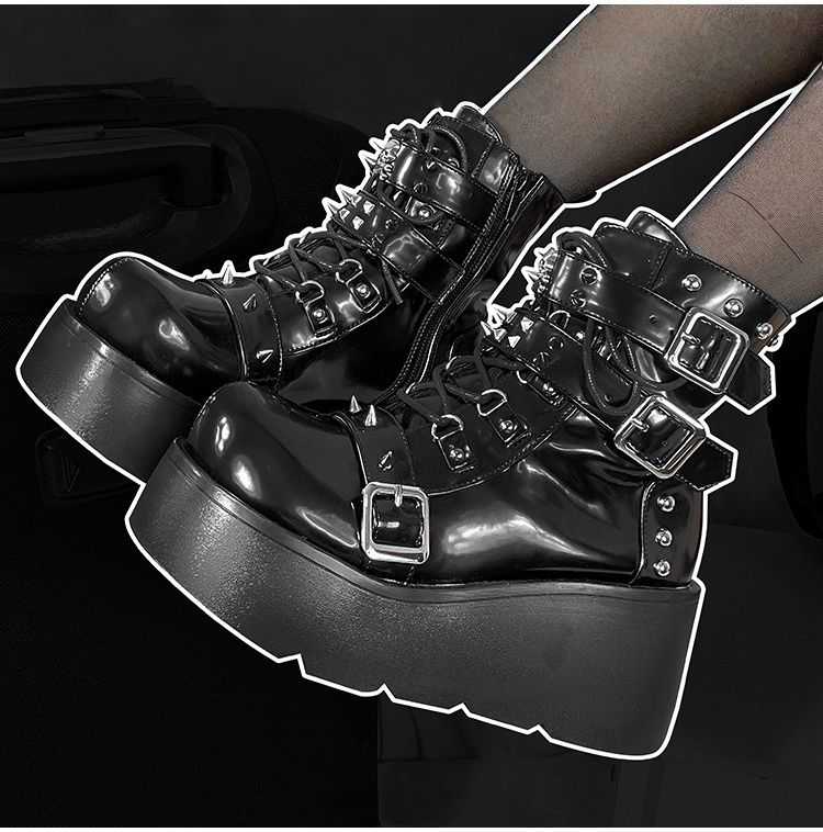 Skull Party Punk Martin Boots