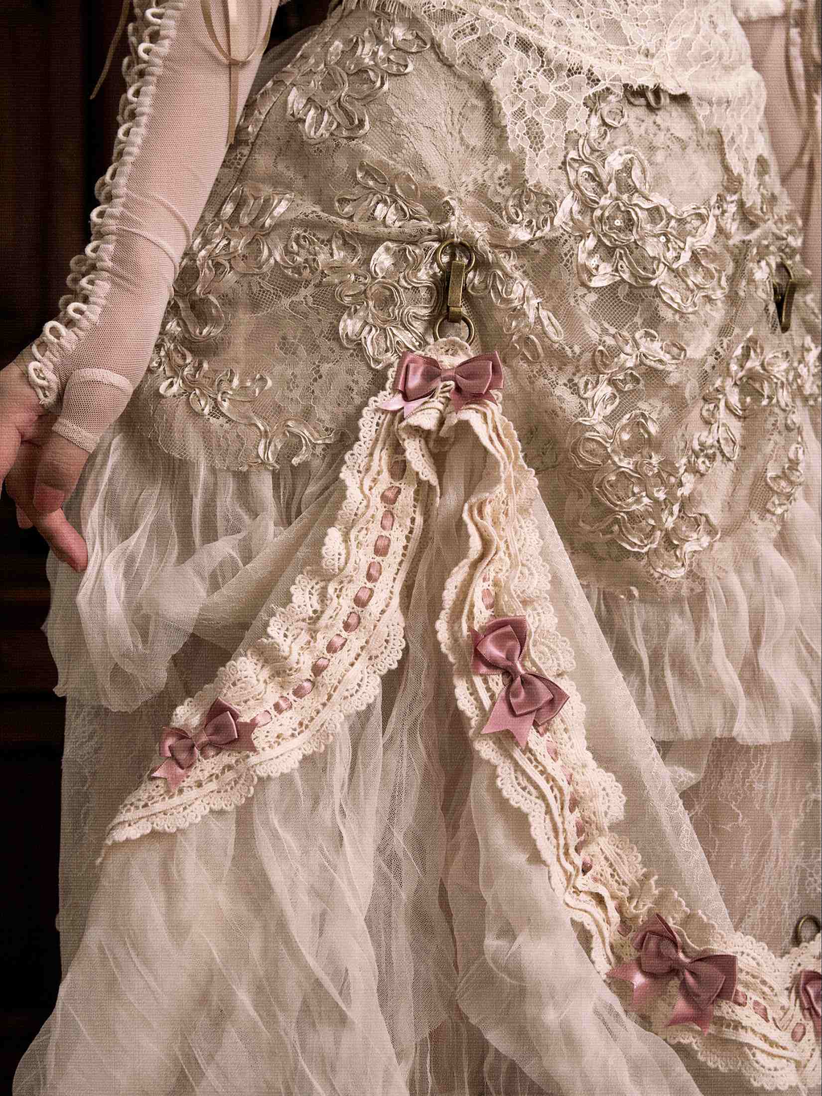 Cupid's Poem Casket Rococo Corset & Train Dress Set