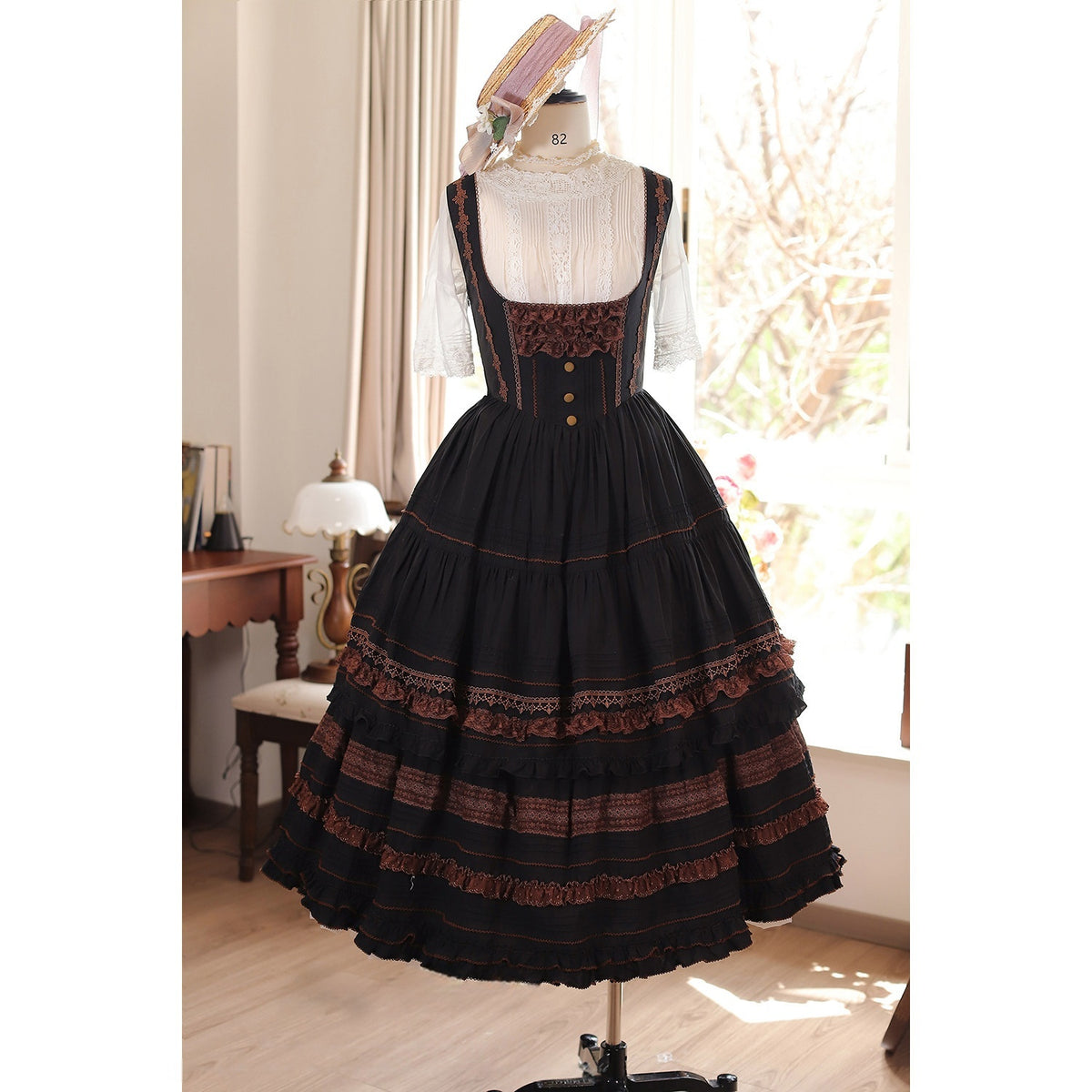 Margaret's Daisy V-Waist Bust-Support Classical Lolita JSK Dress